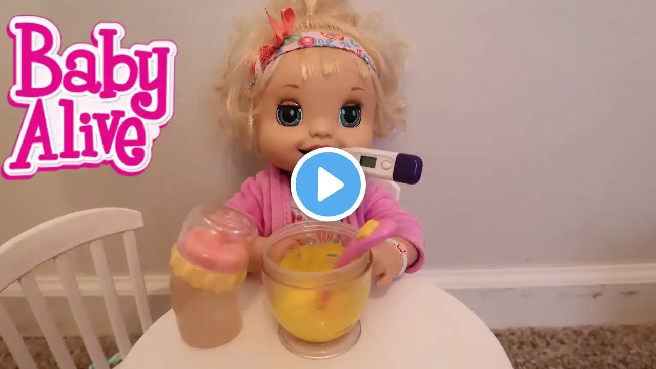 BABY ALIVE Hayley Has A Cold Feeding Chicken Soup