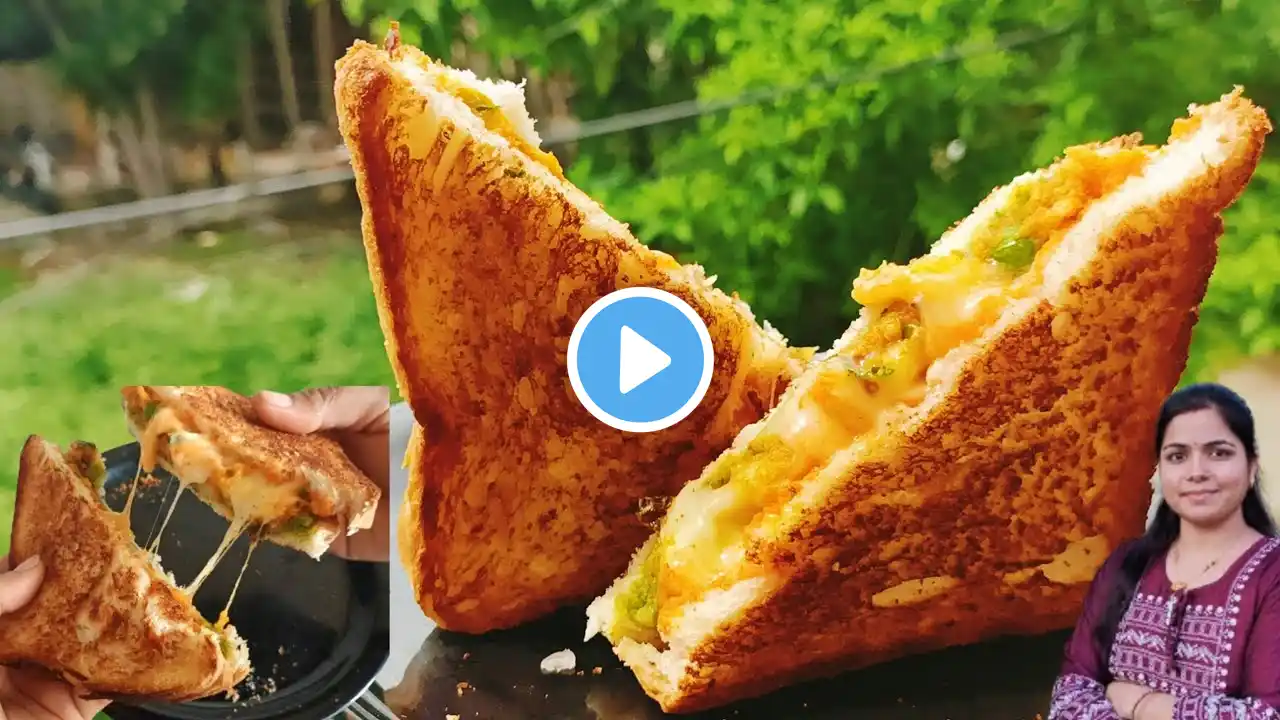 Spicy Aloo Sandwich On Tawa | एकदम क्रिस्पी स्पाइसी आलू सैंडविच रेसिपी | Aloo Matar Sandwich Recipe