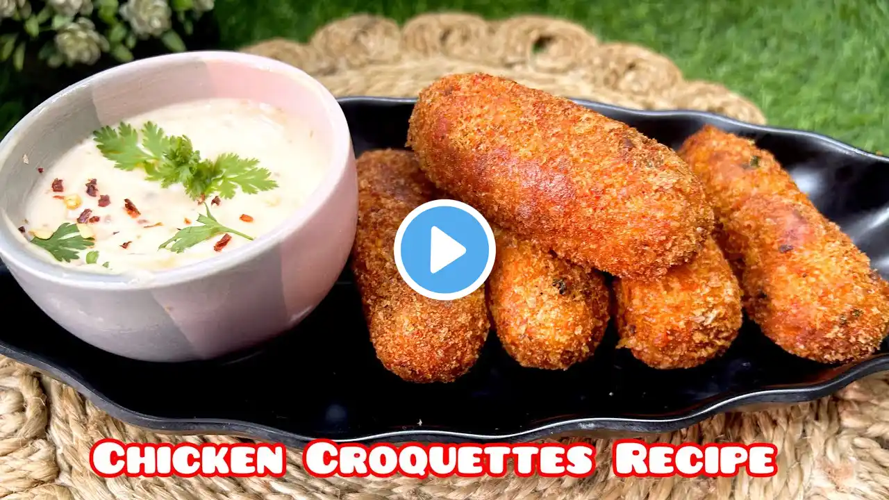 Crispy Chicken Aloo Rolls/ Chicken Potato Croquettes Recipe / Iftar Recipe