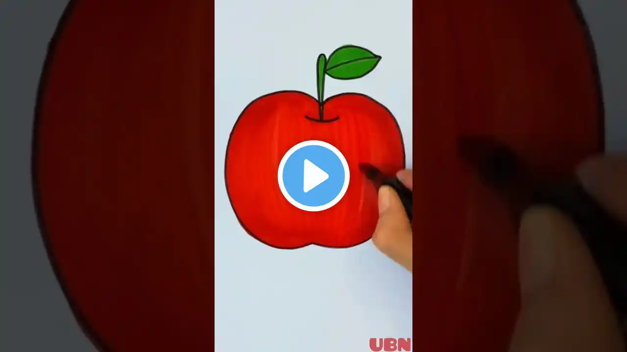 How to draw Apple step by step/ Apple drawing easy/apple drawing #apple  #drawingapple #drawingeasy