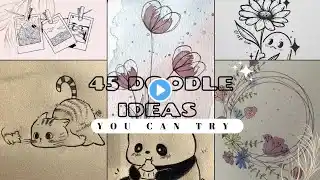 44+ mini sketch ideas || you can try it easily 🌻|| Aesthetic drawing ideas || cute and easy