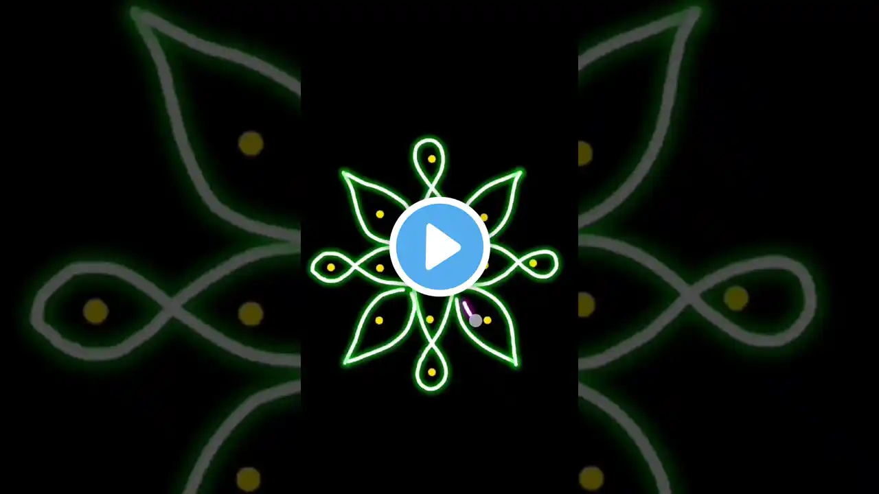 5×1 dots easy rangoli design# YouTube shorts trending video mamatha rangoli muggulu designs