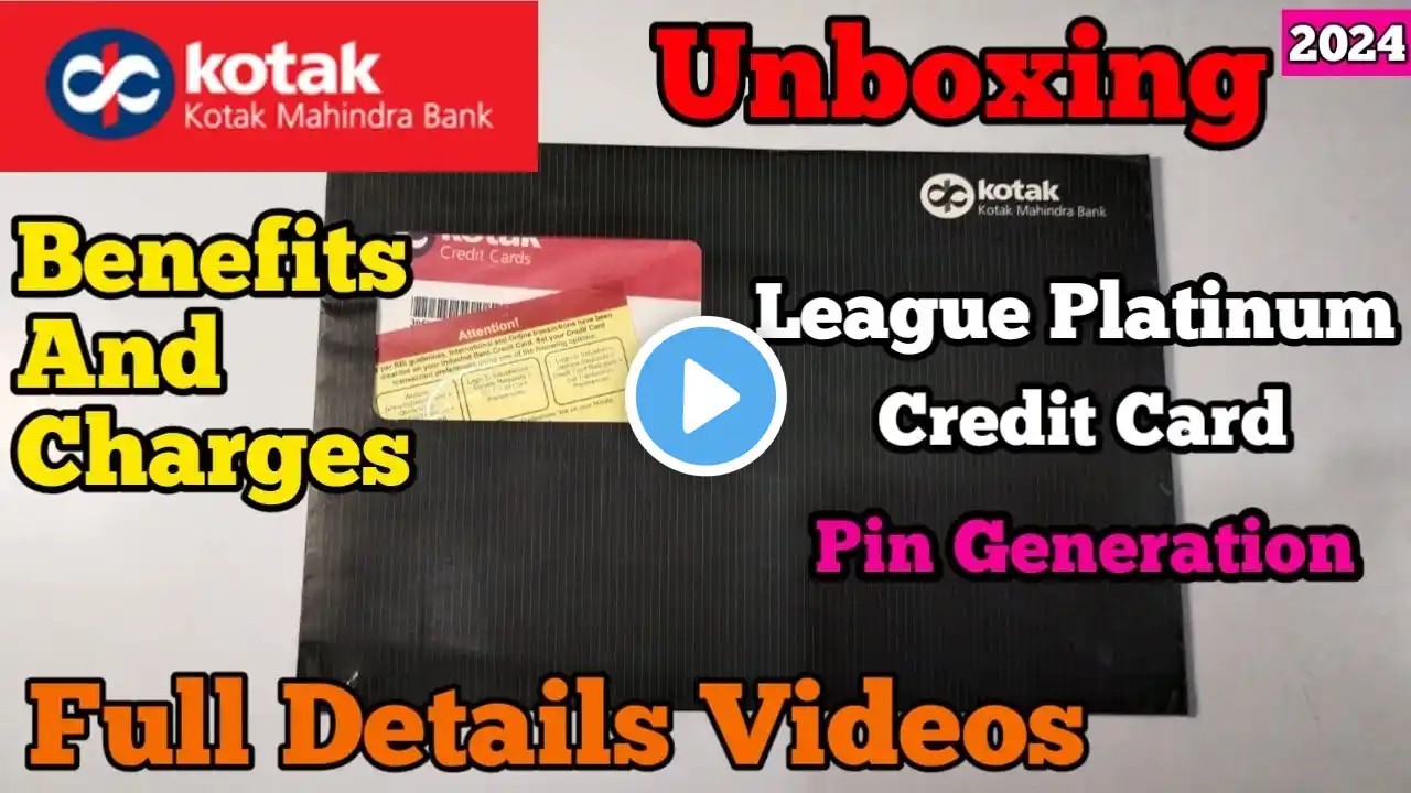 Kotak Mahindra Bank League Platinum Credit Card Unboxing Video | kotak mahindra bank credit card |