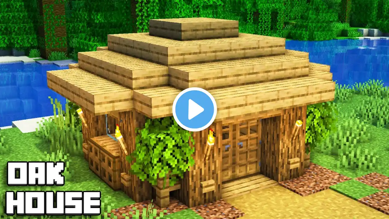 How to Build a Small Survival House In Minecraft - Oak House