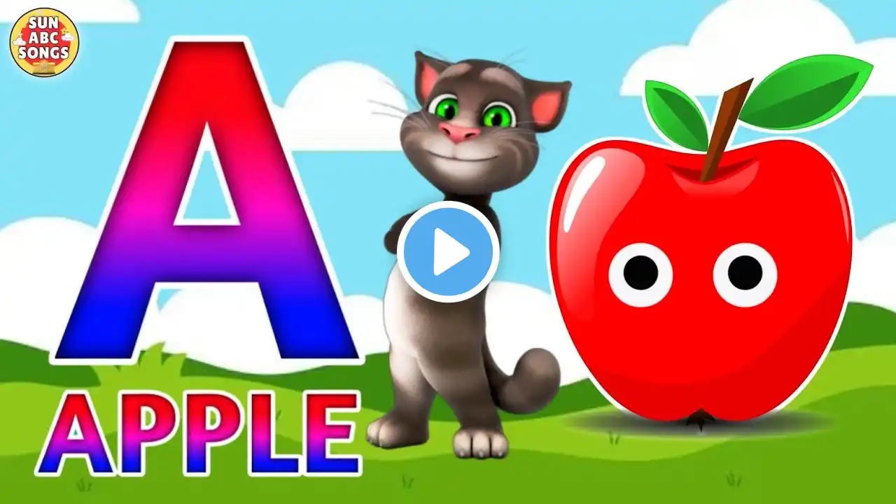 ABC Song Phonics - Toddler Learning Video, A for Apple🍎 Baby Nursery Rhyme, Alphabet Song, ABCD Song