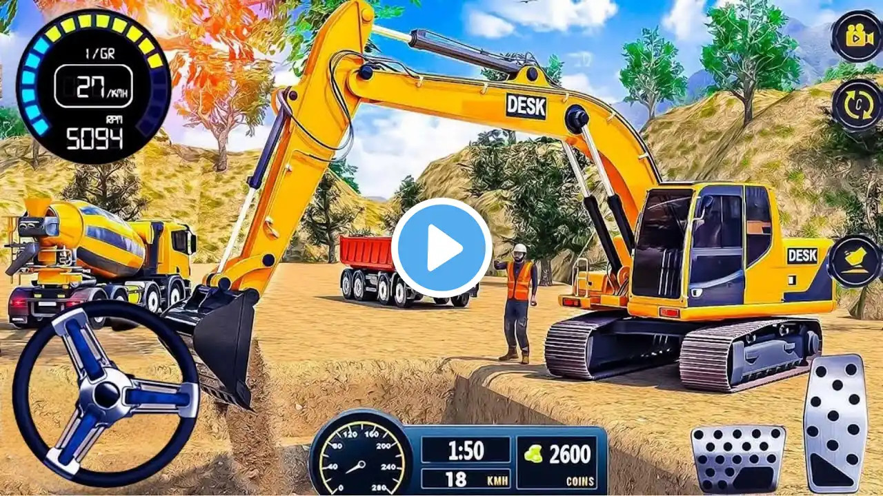 New City Road Construction Simulator game - Construction Game - Android Gameplay #5