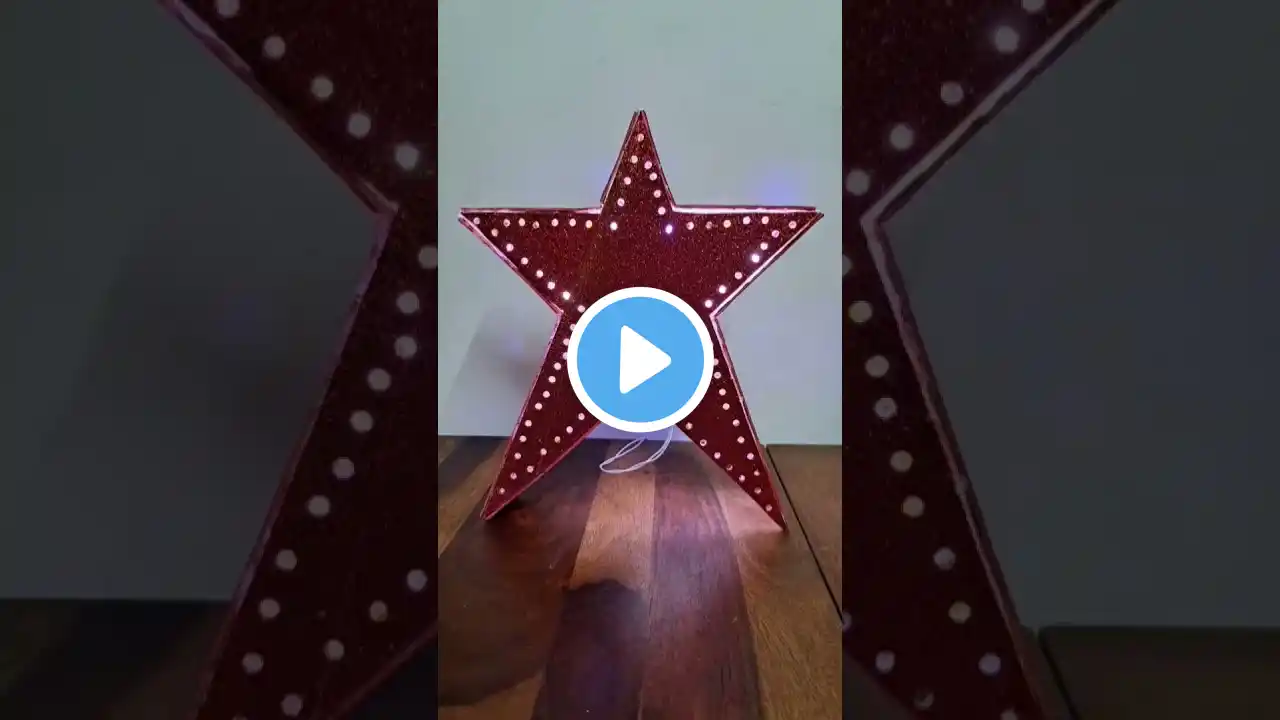 CHRISTMAS STAR DIY⭐ CARDBOARD #shorts #youtubeshorts #ytshorts #christmas #trending ‪@diybyadvaya‬