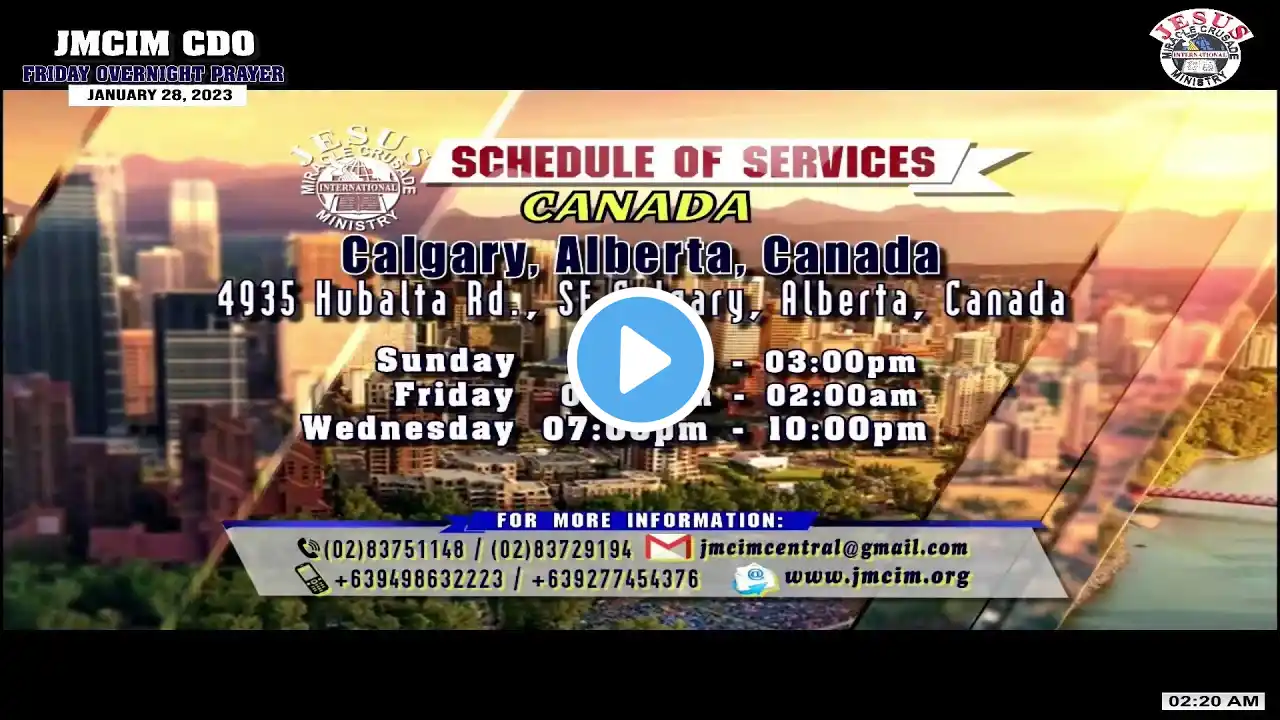 Preaching!!!  The JMCIM CDO OUTSTATION Live Streaming of FRIDAY OVERNIGHT PRAYER JANUARY 27 , 2023 |