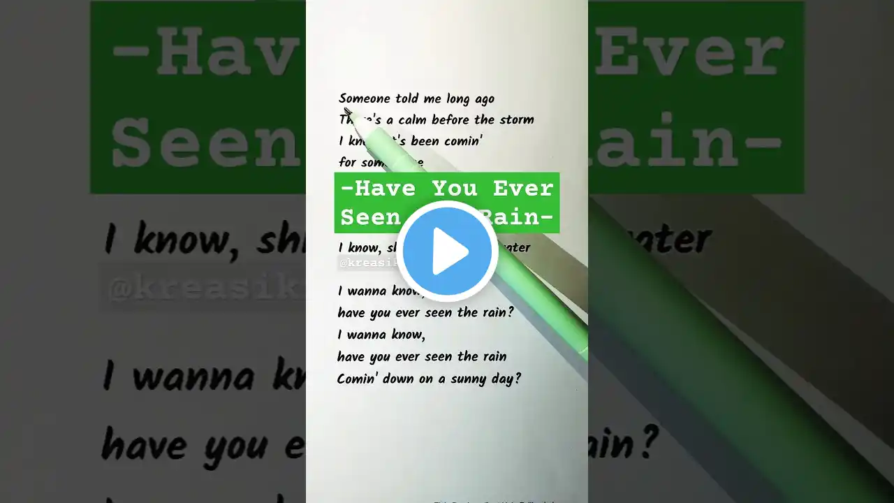 Learn English Through Song: Have You Ever Seen The Rain with Creedence Clearwater Revival #shorts