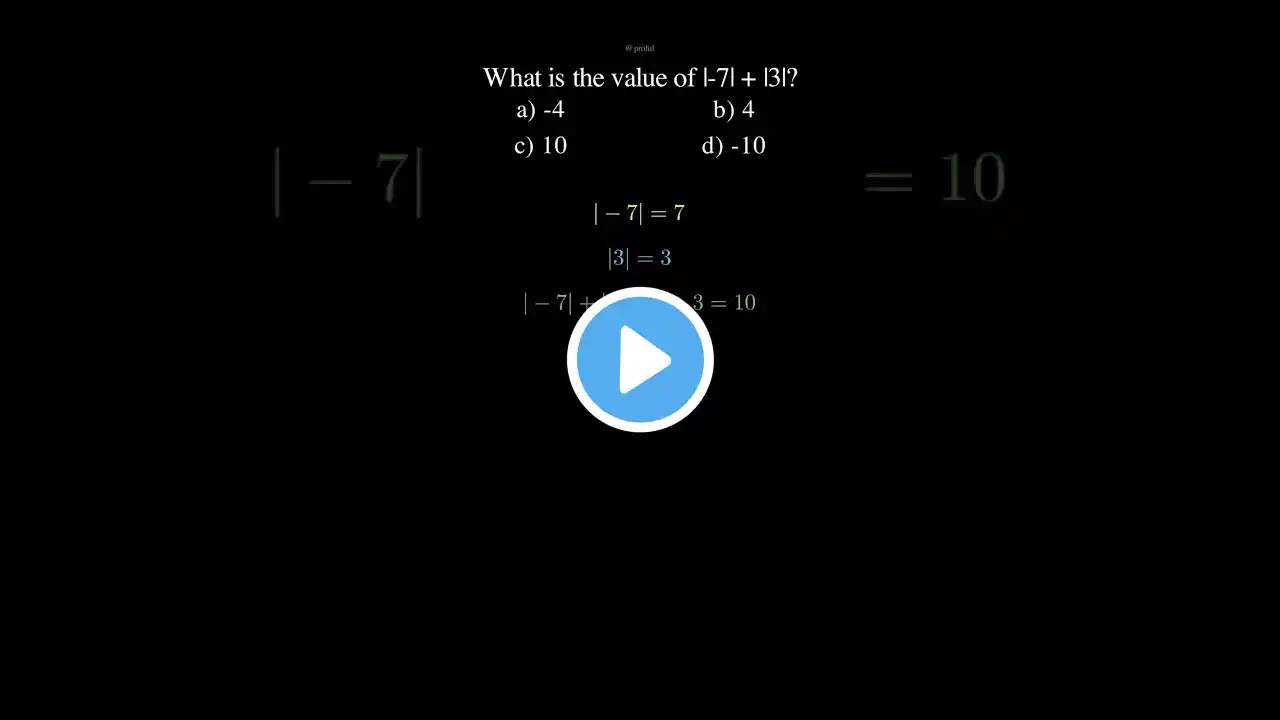 Math Olympiad Class 7 | Absolute Value Problem | SOF IMO