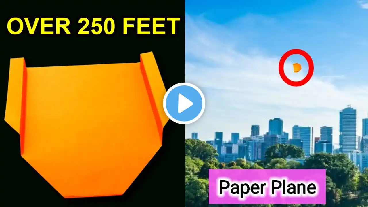 Over 250 FEET | EASY Paper Plane that FLY FAR | Super Sonic Plane | BEST Paper Airplanes