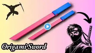 How to Make a Ninja Sword Out of Paper | Origami Ninja Katana Tutorial | origami ninja weapons easy