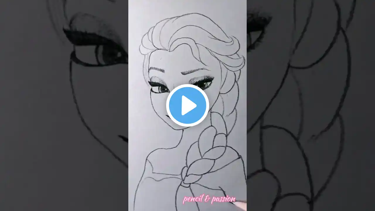 How to draw easy Elsa Disney princesses step by step#frozen #frozen2 #shorts#viral