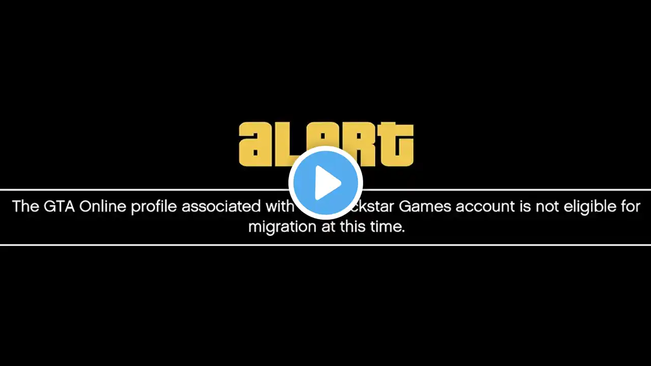 How to fix GTA V enhanced "not eligible for migration" error | Explanation On The Error