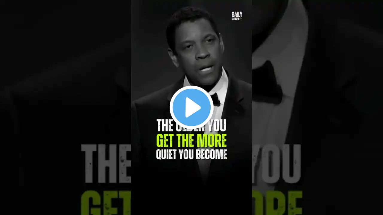 The Older You Get The More Quiet You Become #motivation #denzelwashingtonquotes #motivationalspeech