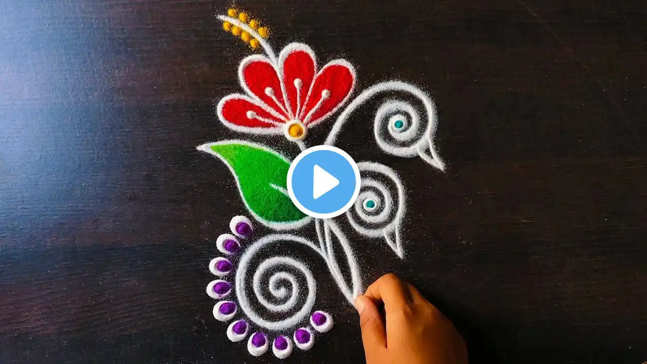 Simple saturday rangoli designs || easy kolam || Daily muggulu rangoli || Rangoli