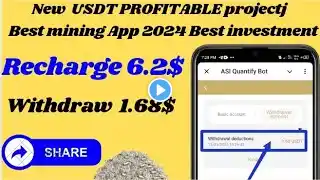 Wellcome Best USDT ASI Mining Website🎁||Recharge 6.2$||Earn Daily 1.68$||💯Long-Term Money-Making💯🎁