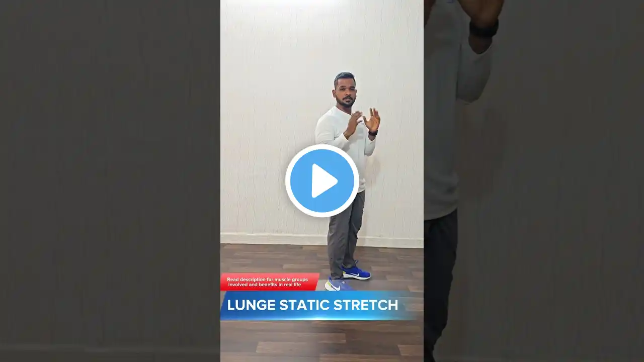 Lunge static stretch(flexibility for glutes and hip flexors)