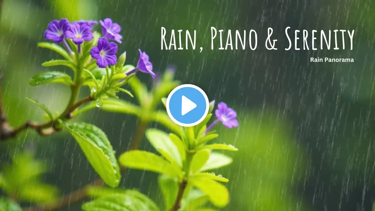 Rain Sounds & Relaxing Music 24/7 - Piano Music, Sleep, Study, Yoga, Stress Relief, Meditation