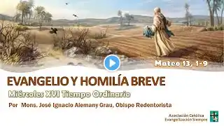 EVANGELIO Y HOMILÍA BREVE MIÉRCOLES 20 DE JULIO - MIÉRCOLES DE LA XVI SEMANA DEL TIEMPO ORDINARIO.