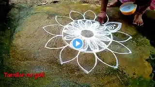 Margazhi New Year 2025 Pongal special beautiful super easy simple rangoli/ muggulu/Tamilar rangoli