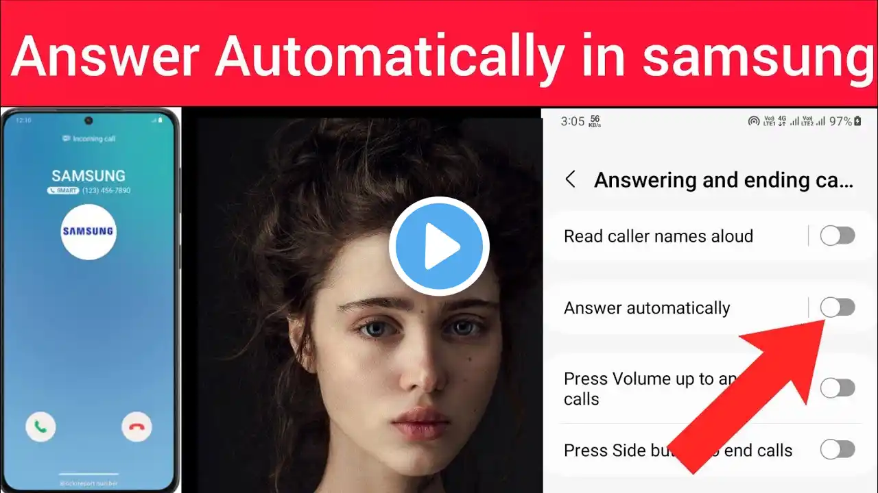 answer automatically in samsung android || samsung mobile me automatic call receive kaise kare