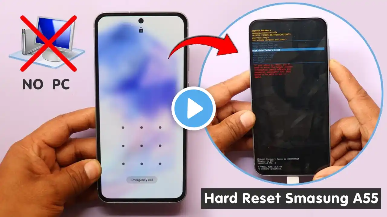 Hard Reset Samsung A55 5g Remove Pattern/Pin/Password  | Galaxy A55 5G Factory Reset 2024