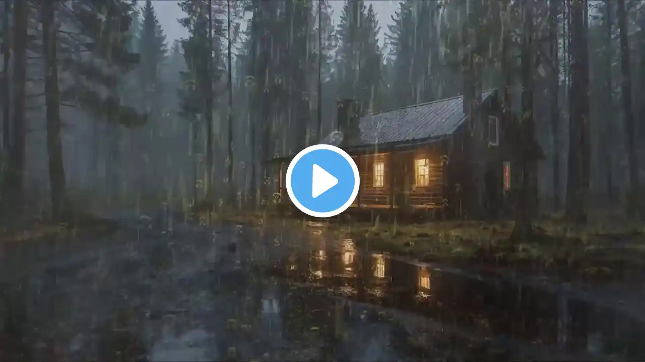 Rain Sounds For Sleeping - 99% Instantly Fall Asleep With Rain Sound outside the window At Night