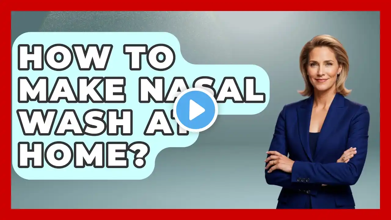 How To Make Nasal Wash At Home? - Ear Nose Throat Expert