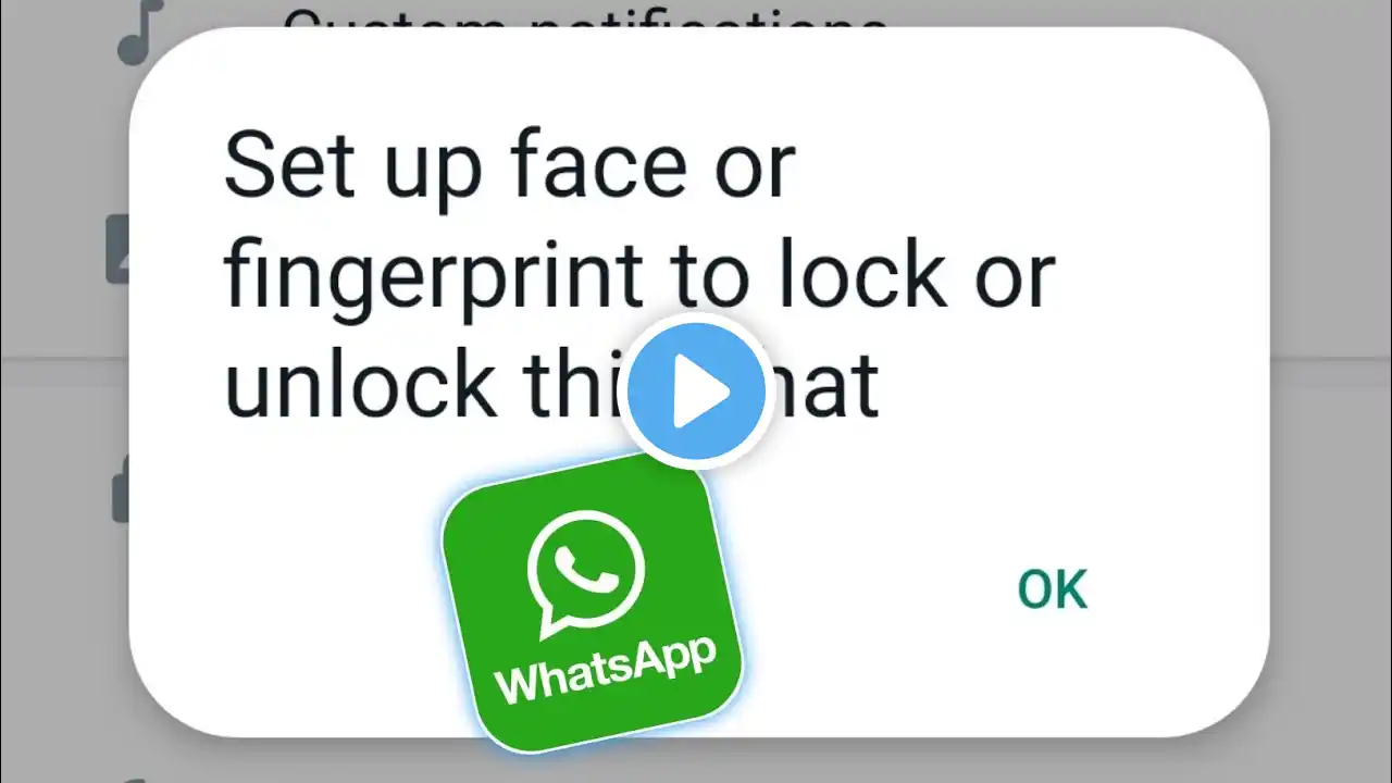 Set up passcode to lock this chat Problem | How to set Passcode on WhatsApp | Chat lock not working