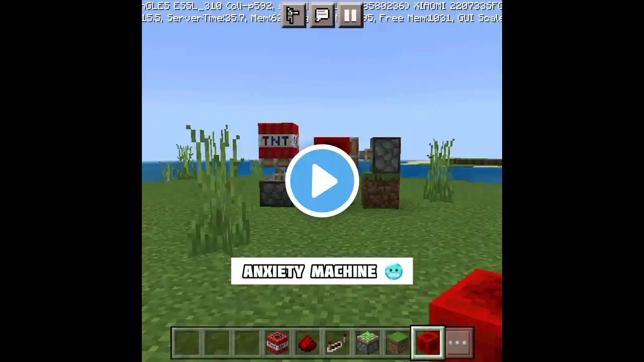 Anxiety Machine 🥶 / #shorts #minecraft #viral #trending