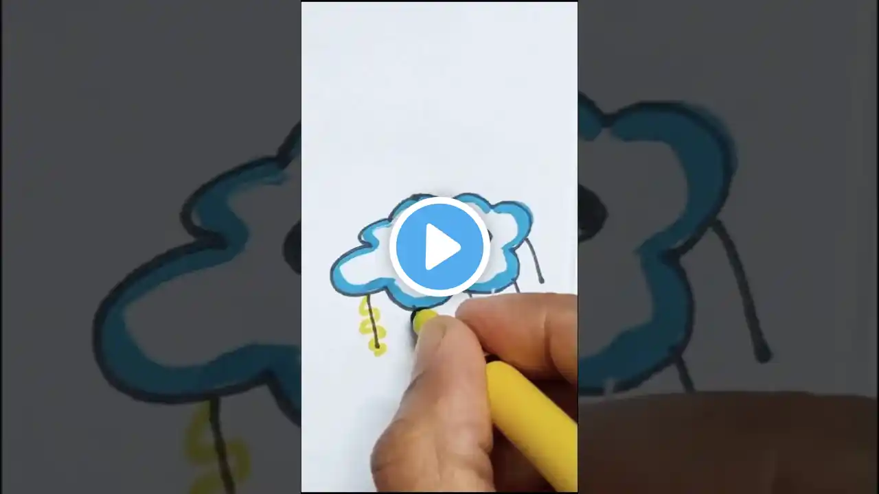 Easy Drawing Ideas | Easy Cloud Drawing #shorts #art #drawing #youtubeshorts #trending #shortvideo