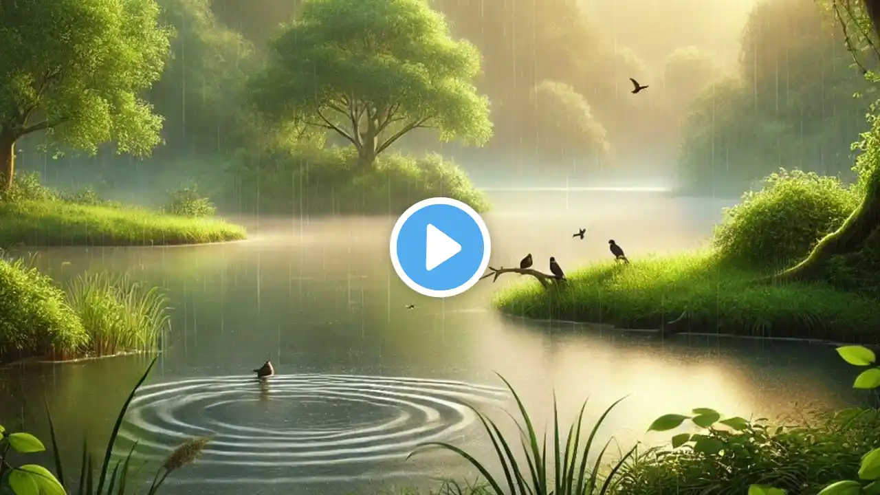 Relaxing Music for Stress Relief, Sleep, & Meditation | Soothing Rain & Birds Chirping Sounds