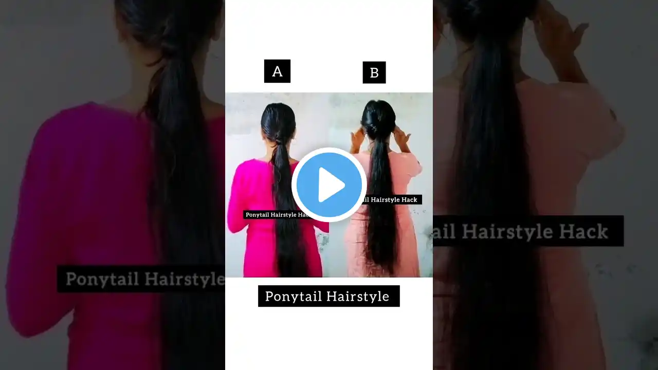 Try this ponytail hairstyle hack #hairstyle #hairtutorial #ponytail #hack #viral #shorts #ytshorts