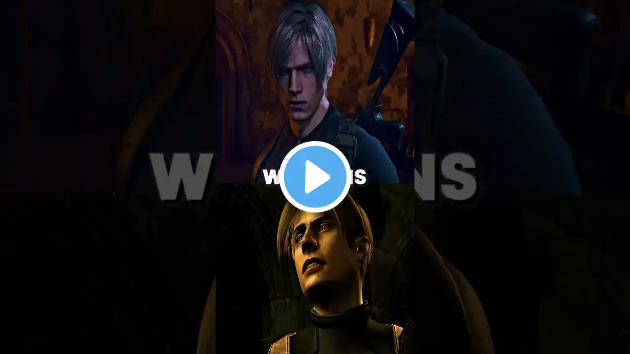 Leon S Kennedy (RE4 REMAKE) Vs Leon S Kennedy (RE4) #shorts   #residentevil