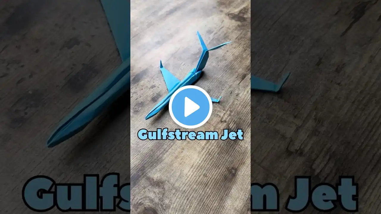 EASY ORIGAMI GULFSTREAM PAPER AIRPLANE TUTORIAL | HOW TO MAKE COOL PAPER AIRPLANE GULFSTREAM JET