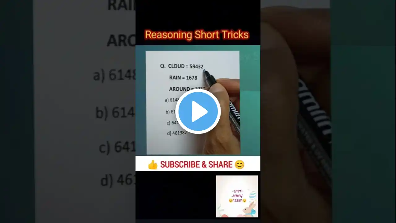 Coding Decoding Reasoning Tricks | SSC GD 2025 Reasoning | Reasoning Short Trick | Simple Easy 55M