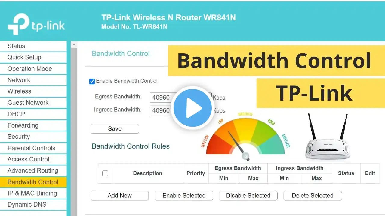 How to Limit Internet Speed of WiFi Users in TP-Link Router | Bandwidth Control