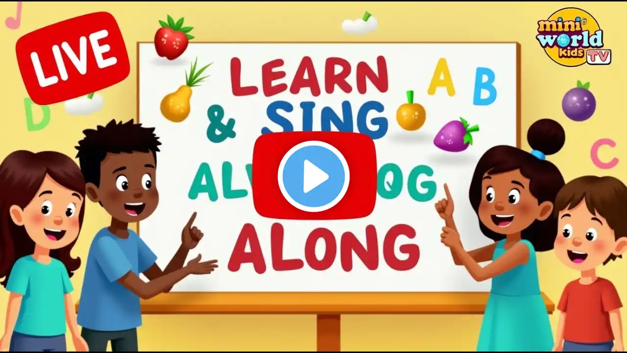 LIVE: ABC Song, Days of the Week, Months & More! | Fun Learning for Kids 🎶📚 #miniworldtv