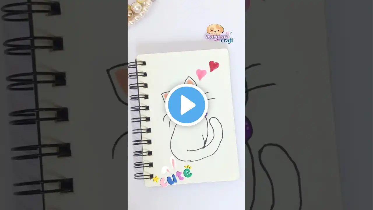 How To Draw Cat | Drawing Tutorial #shorts #ixoraartandcraft #cutecat #youtubeshorts #kittycat #love