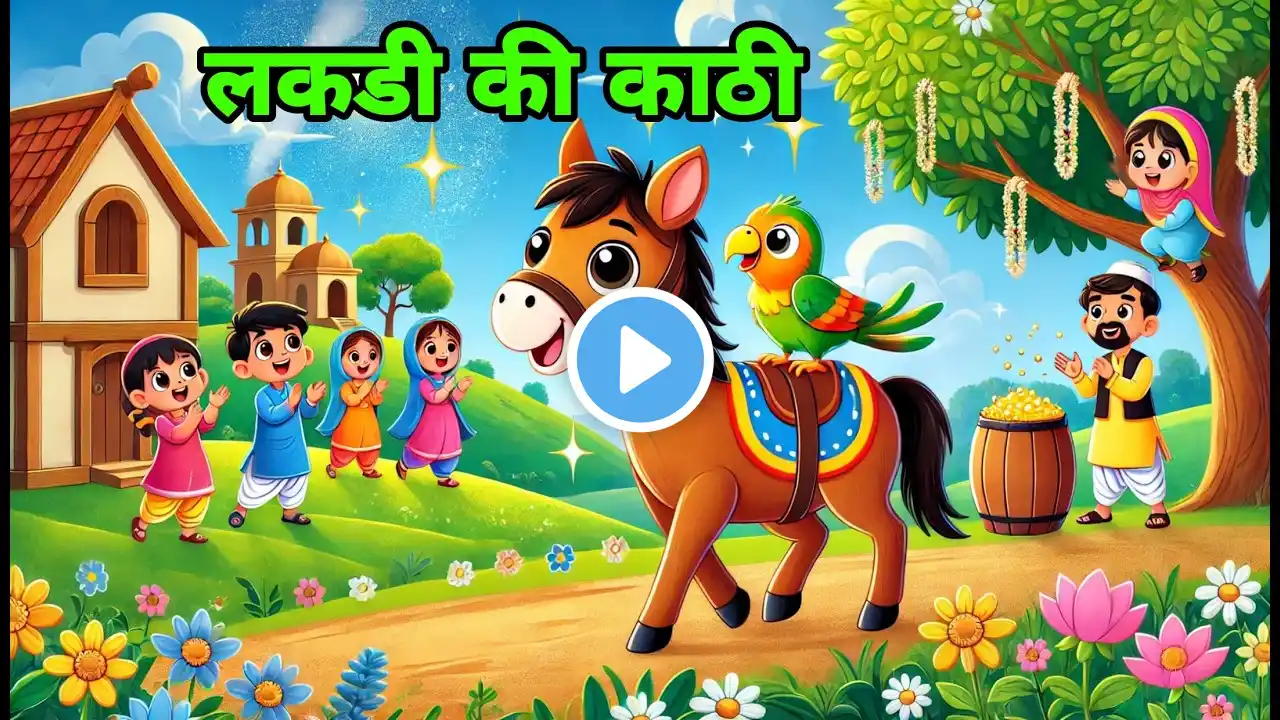 लकड़ी की काठी  / Lakdi Ki Kathi | Hindi Cartoon Rhyme for Kids"