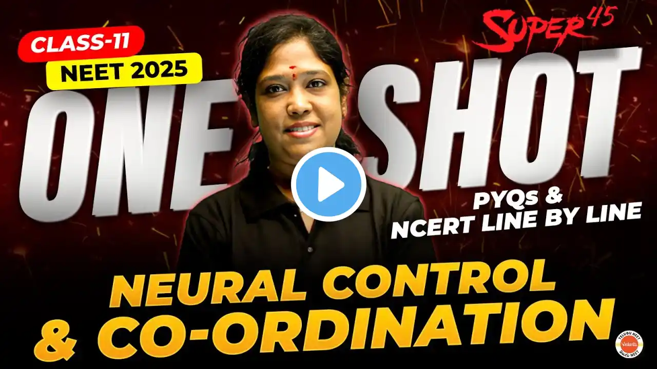 Neural control & co ordination | ONE SHOT | Telugu Medium | PYQs | NEET 2025 | CBSE | Sandhya Ma'am