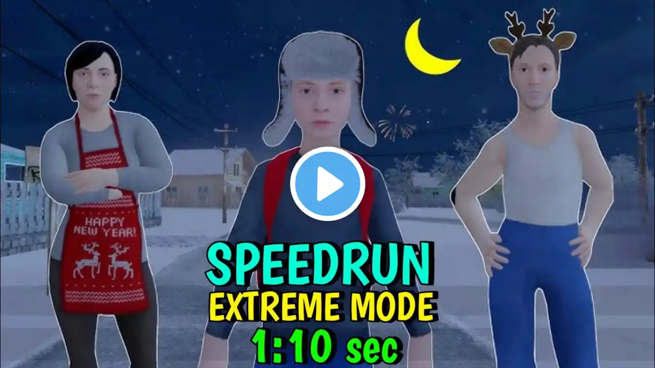 Schoolboy Runaway Speedrun EXTREME MODE (1:10) Roof Escape | World Record