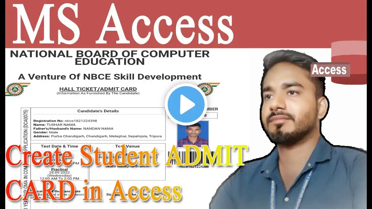 Automatic School /College Admit Card Create in MS Access ||  #admitcard #msaccess #viralvideo