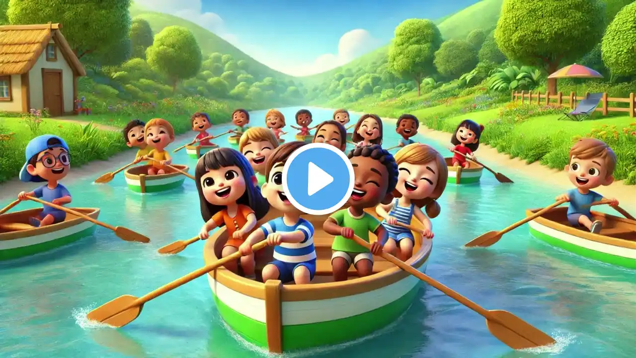 🚣‍♂️🎶 "Row, Row, Row Your Boat: A Magical Journey Down the Stream!" | Nursery Rhymes & Kids Songs