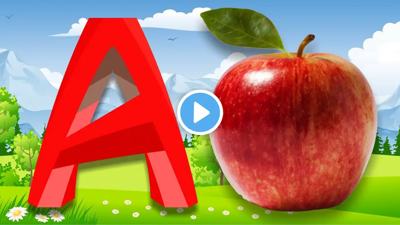 a for apple b for ball c for cat d for dog, alphabets, phonics song, abc song, Words, abcd rhymes