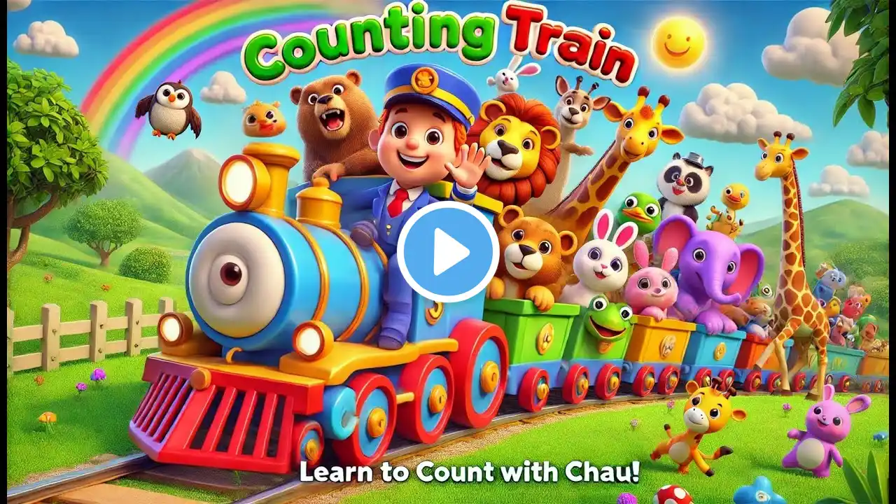 "🚂 Counting Train Adventure! Learn Numbers 1-10 with Fun Animal Friends | Kids Learning Video"| kids