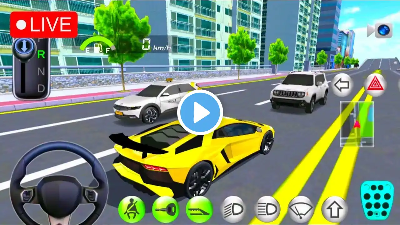 3D Driving Class Simulation || Funny Police Officer Refuel His Super Car Gas Crazy Driving Gameplay