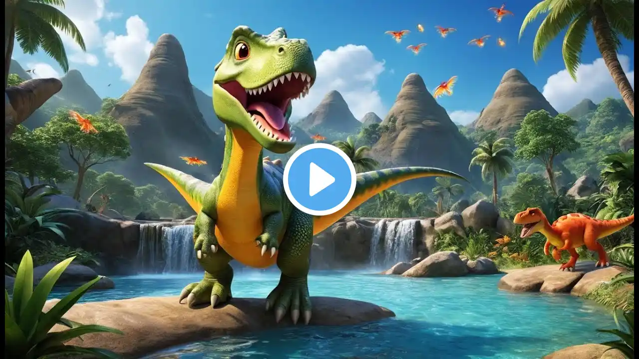 Row Row Your Dinosaur Rhyme Song | Popular Nursery Rhyme | Educational Kids Songs