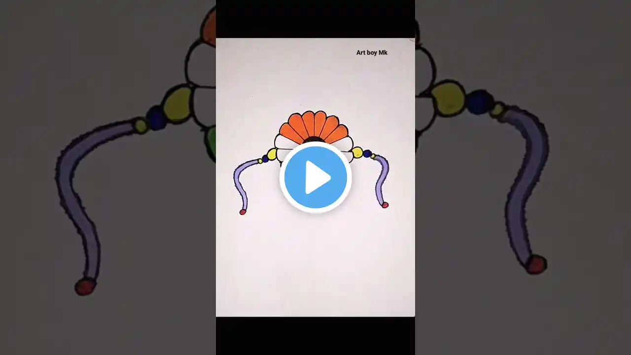 Happy Raksha Bandhan || Rakhi drawing || simple rakhi || #shorts #art #viral #rakshabandhan